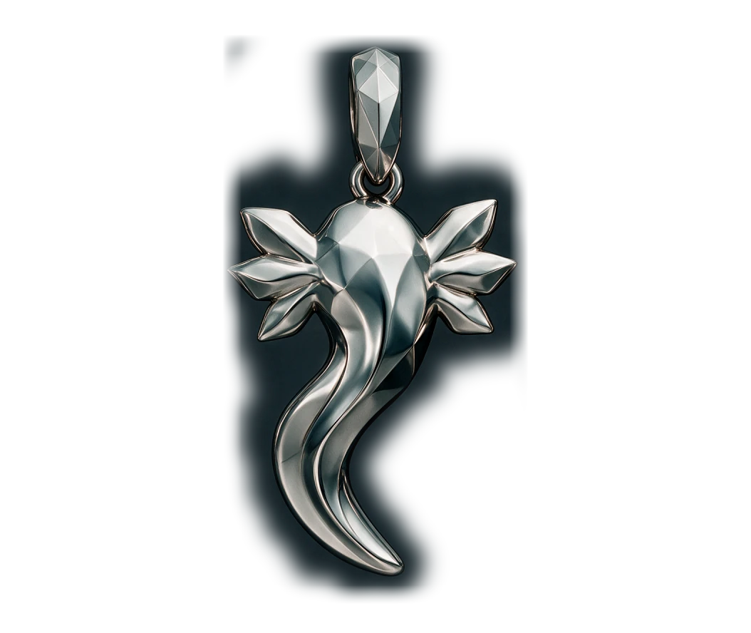 Back of the charm, in plain silver